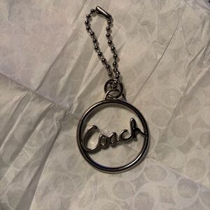 Y2K-Era Coach Metallic Silver Keychain/Charm